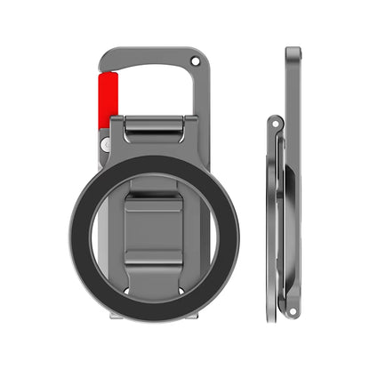 Metal Double-Sided Magnetic Phone Stand Compatible with Magsafe Iphone 17/16/15/14/13/12 plus Pro Max Phone Mount with Carabiner